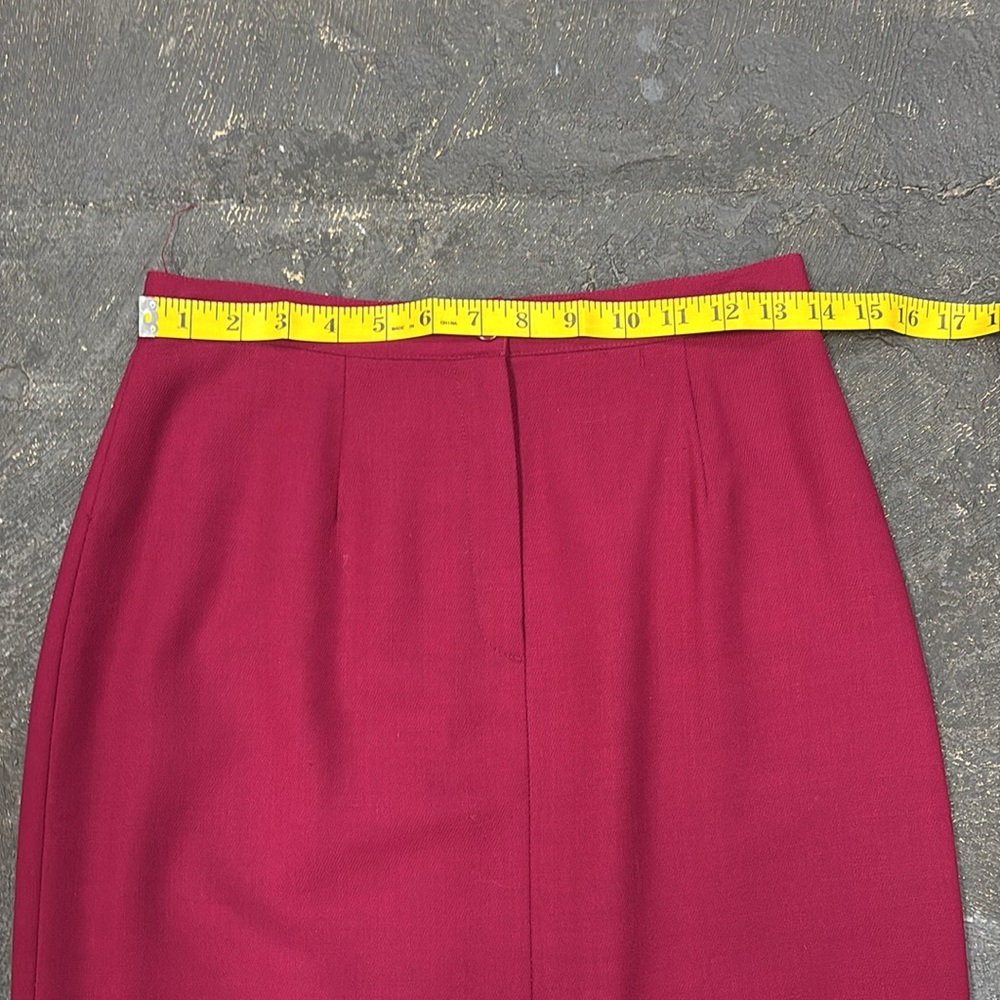 Kasper & Company Maroon Secretary Skirt (14701721) - Picture 2 of 8